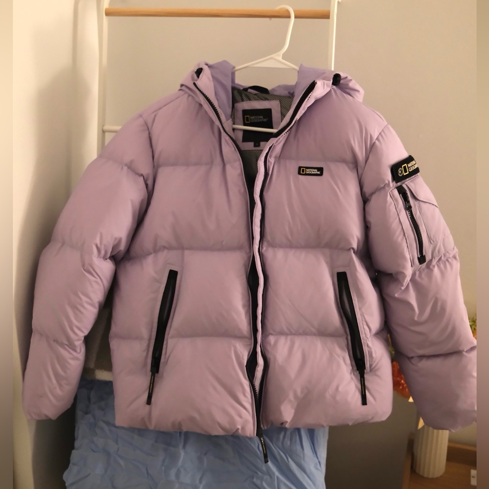 National Geographic Lavender Puffer Jacket